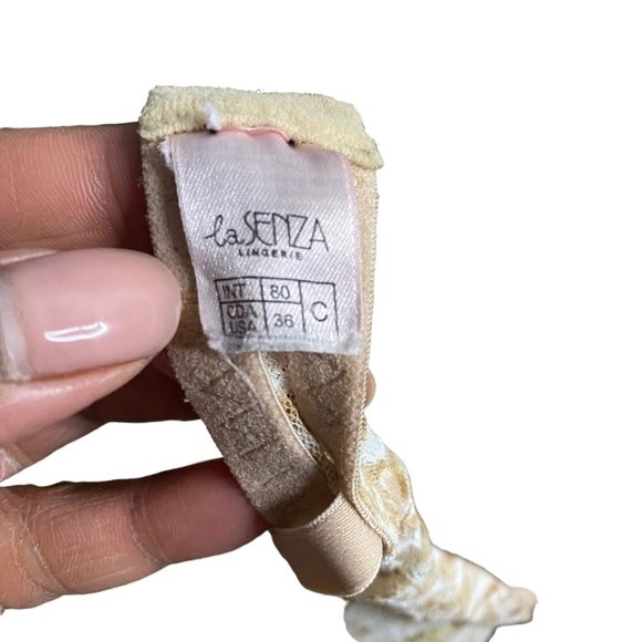 La Senza Women's Tan Floral Lace Push Up Bra - Picture 4 of 6